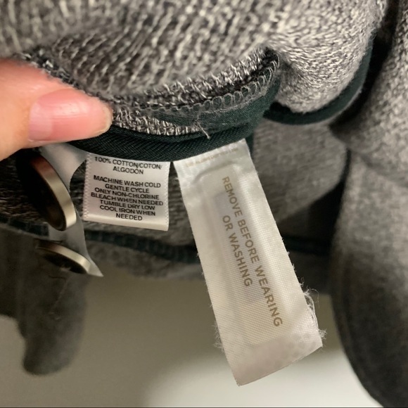 Loft Grey Button Up Cotton Long Sleeve Blazer Sz M - Picture 7 of 8